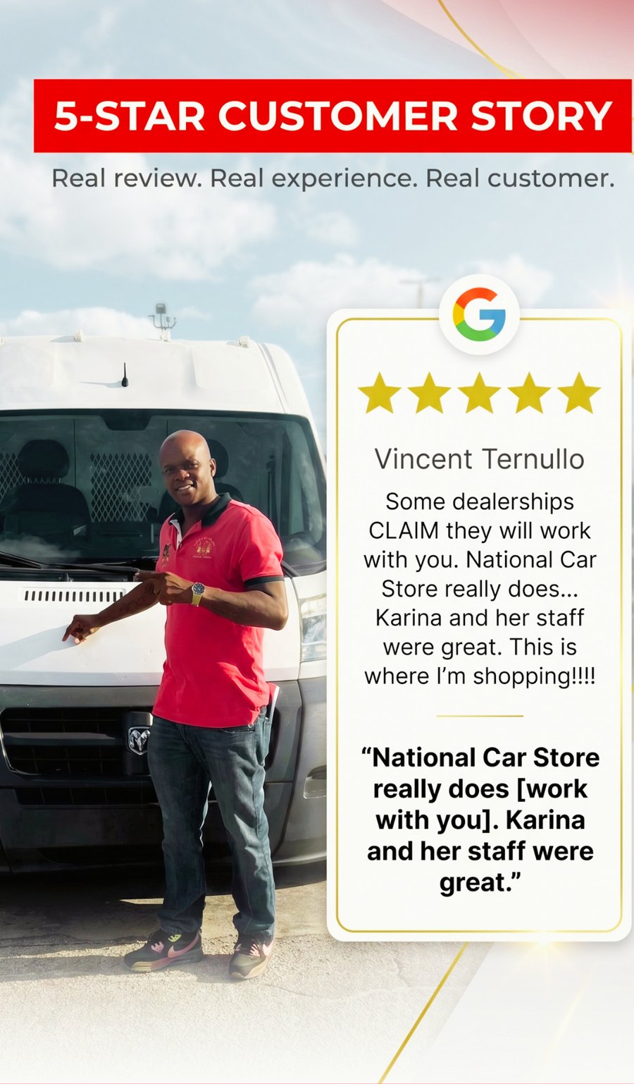 Vincent Ternullo with his van
